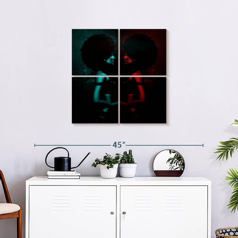Portrait de femme Leisha Afro, H 26 po x l 26 po