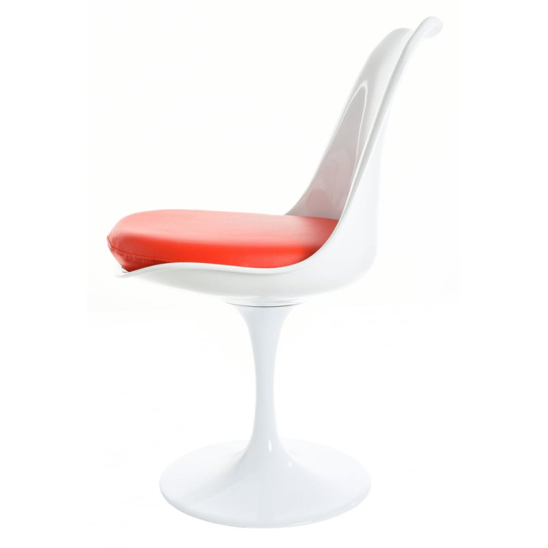 Pollard 119.38cm H Polyurethane Upholstered Side Chair, Red