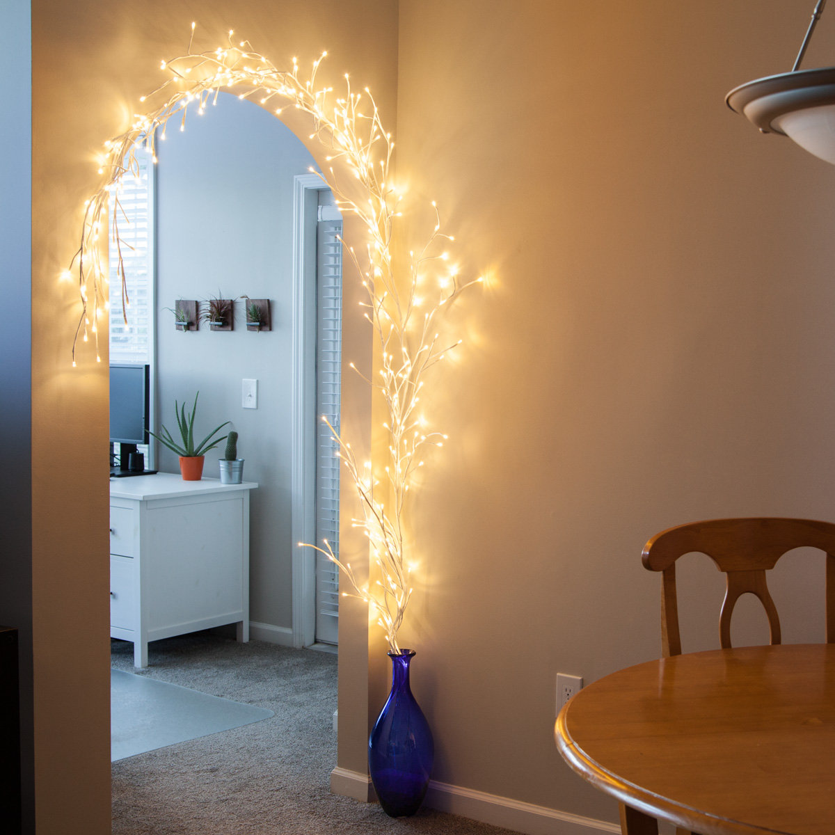 LED Climbing Vine Lighted Branches, Warm White
