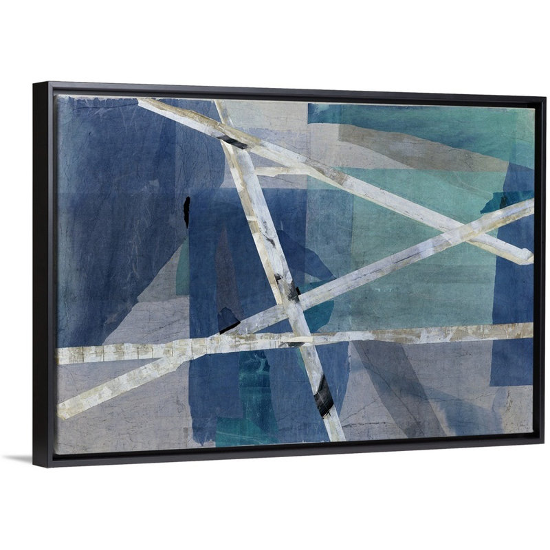 « too many options », peinture sur toile, H 13,7 po x l 19,7 po x P 1,75 po, Cadre flottant noir