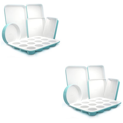 NutriChef 10 Piece Non-Stick Ceramic Bakeware Set