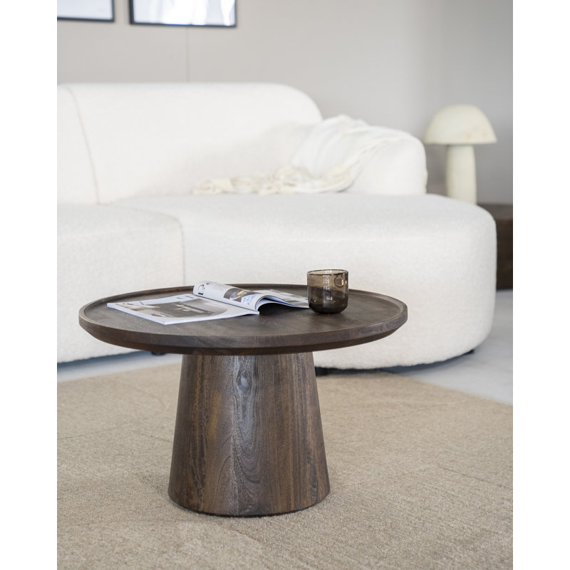 Table basse en bois massif Ron, H 15 po x L 26 po x l 26 po
