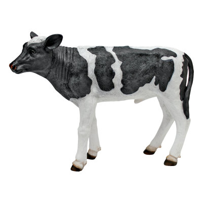 Country Boy Cow Statue