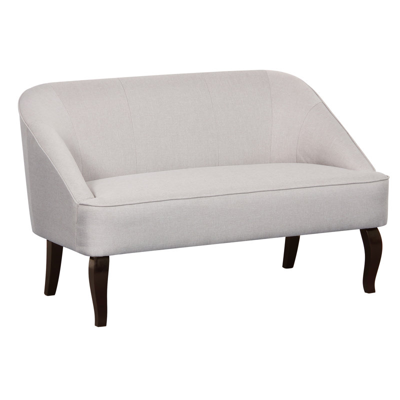 Causeuse Calabe, Lin beige / gris clair