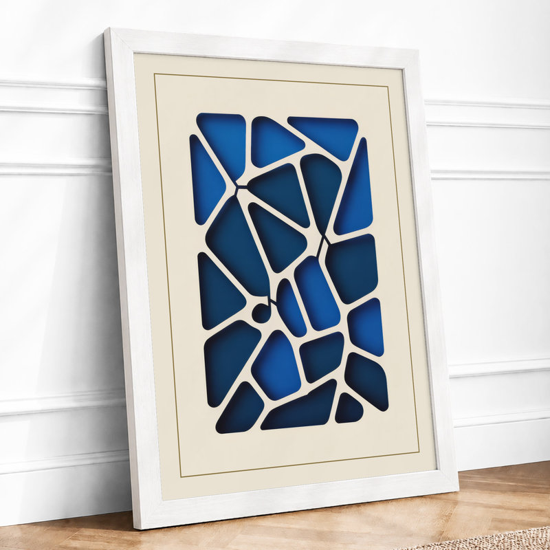 Fractured Geometry Geometric - Print, A3 - 42.0 x 29.7 cm, White