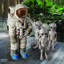 Statue d'astronaute lunaire