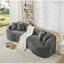 Canapé modulaire courbé à 4 places Modern Cloud, canapé de salon à compression minimaliste, sans assemblage requis, chenille, gris foncé-1378128790