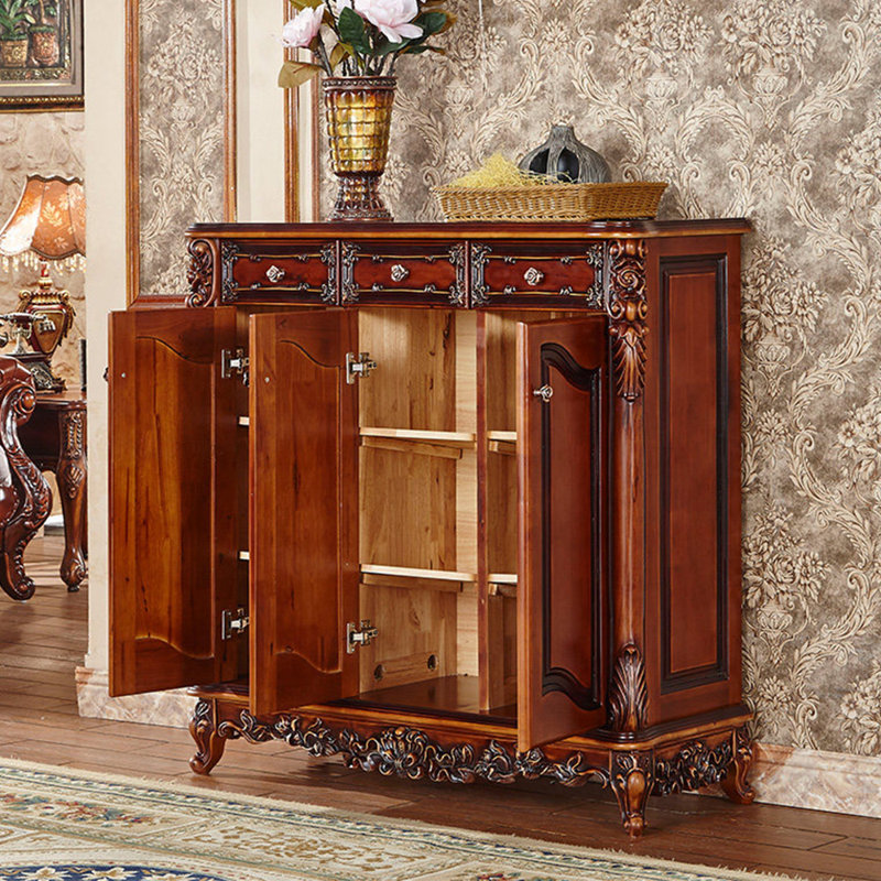 European style home storage shoe cabinet