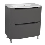 Phoebi 40'' Single Bathroom Vanity with Ceramic Top with Mirror