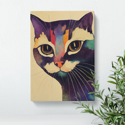 Watercolour Cat No.3 - Wrapped Canvas