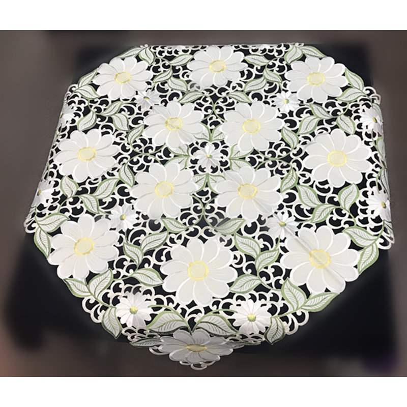 Dessus de table carré floral Fouquet, L 36 po x l 36 po