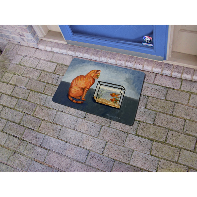 Tapis de porte antidérapant orange 18 po x 26 po Gavvin