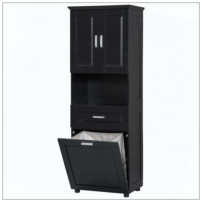 Grande armoire de salle de bain inclinable, Black