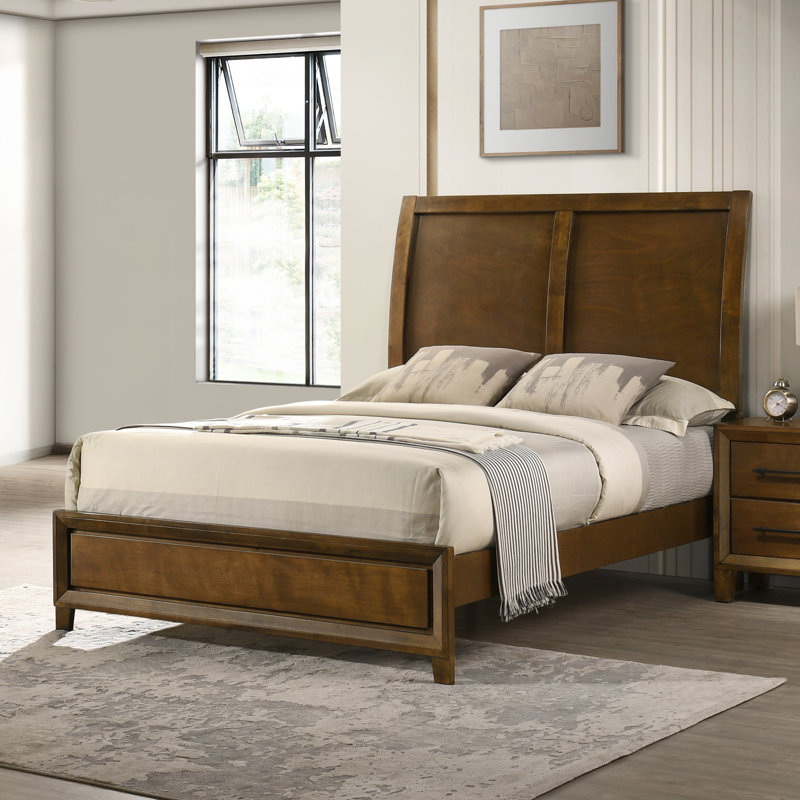 Bangor Wood Full Bed, Brown, Full