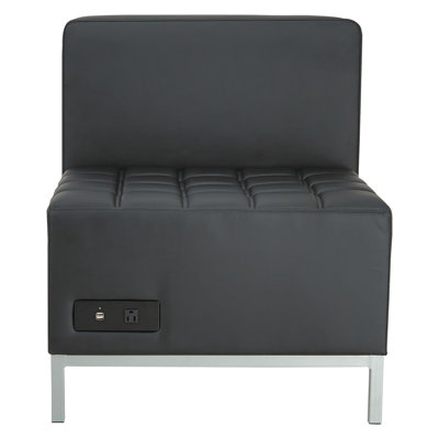 Vinyl 26.38'' Reception Loveseat