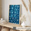 «Landscape and Nature Christmas Snowflakes», impression d'art moderne sans cadre bleu