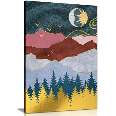 Mountain Forest - Wrapped Canvas Painting
