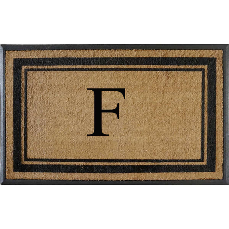 Butters 30" W x 48" L Monogrammed Coir Door Mat, F
