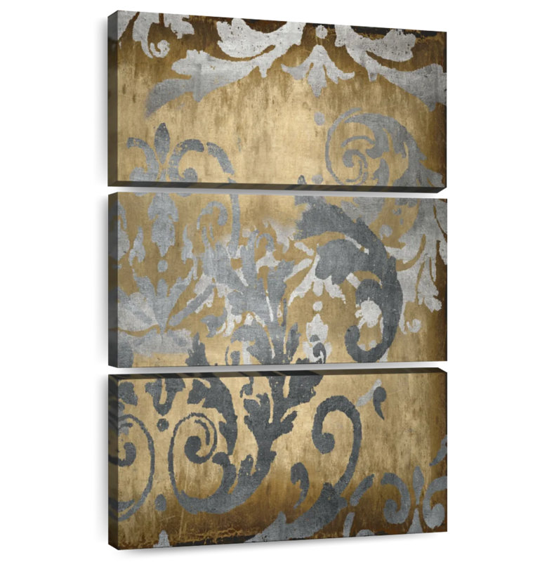 Damask In Gold I, 32'' H x 20'' W