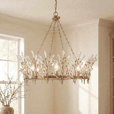  Orianna 8-Light Chandelier in Noble Brass