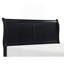 Lit-bateau à finition noire de style grand lit 1pc