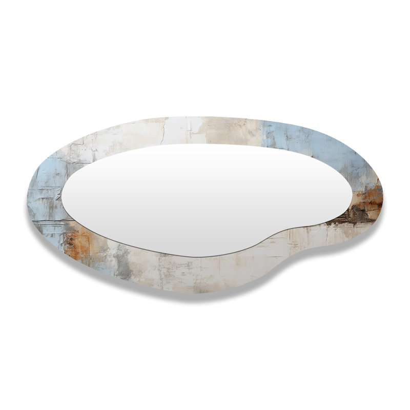 Miroir mural gris et bleu Tachisme Drift - Tachisme
