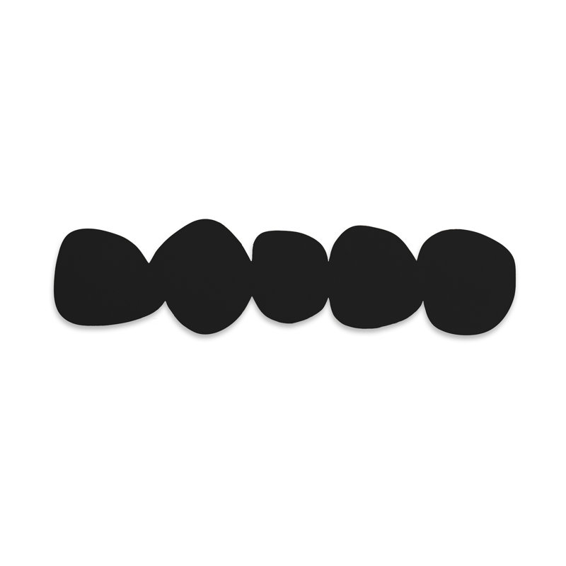 Spinder X Eva Van De Ven Steel Wall 5 - Hook Coat Rack, Black