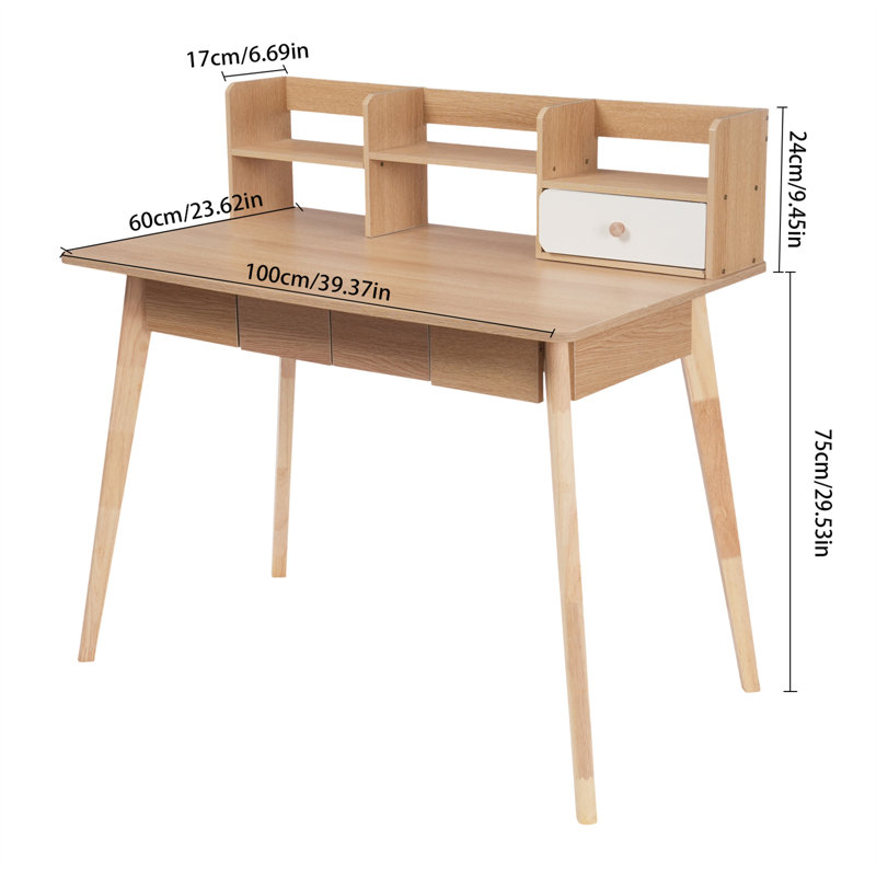 Elegant Wooden Work Table With Drawers