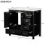 Meuble-lavabo noir 36 po avec lavabo en céramique. Rangement abondant: 2 portes, 5 tiroirs. Dimensions compactes de l 36 po x P 18 po x H 33,9 po. Bois massif et fabrication. Poignées chics en argent pour l'esthétique. Pratique-1014568070