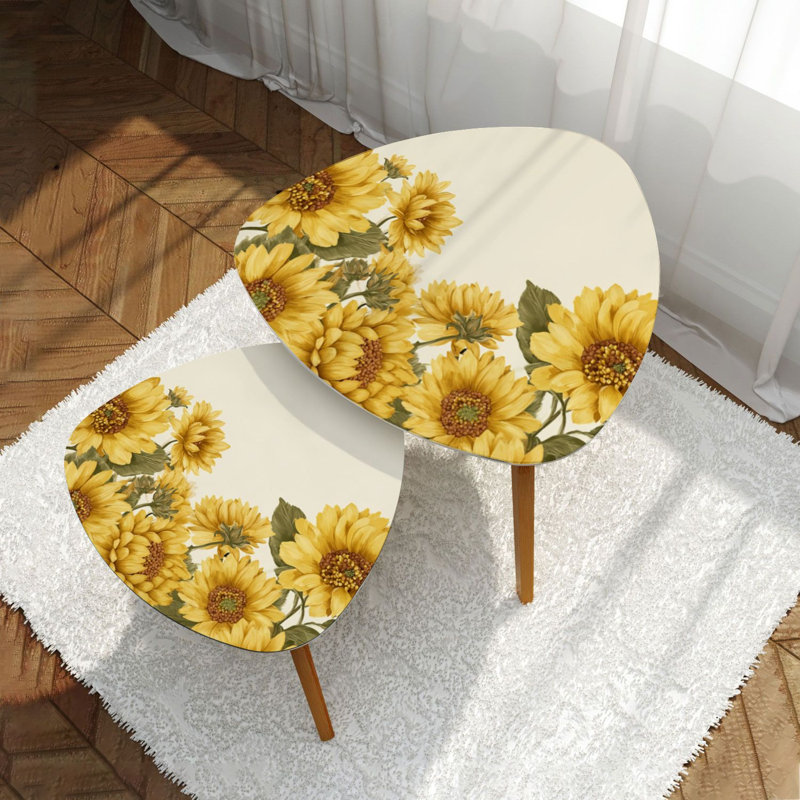 Ensemble de 2 tables basses gigognes Triangle