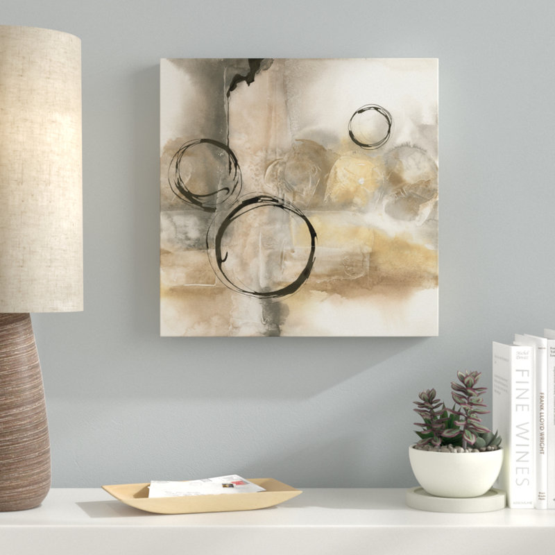 « full circle i », reproduction de peinture à l’acrylique sur toile tendue, H 14 po x l 14 po x P 2 po