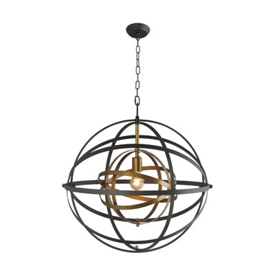 Luminaire tambour suspendu unique 5 lumières Swiney