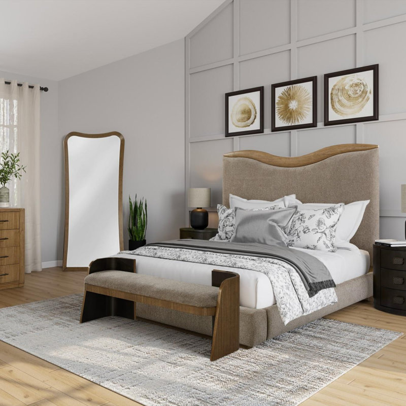 Upholstered Bed Frame, King