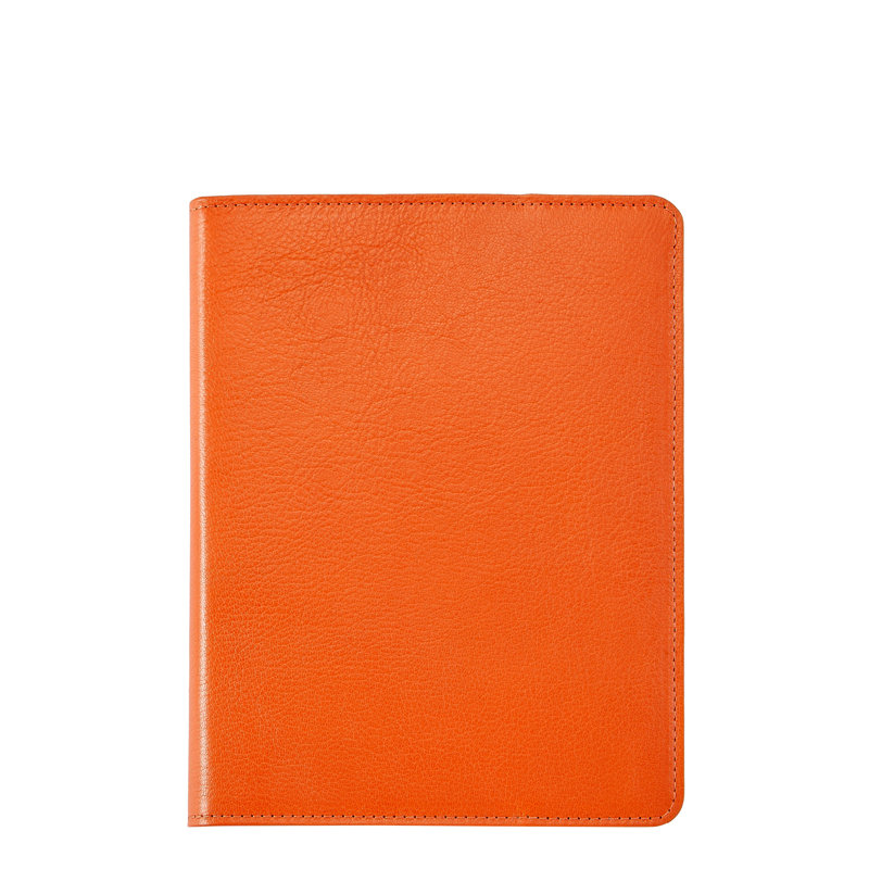 9" Refillable Leather Notebook   , Orange