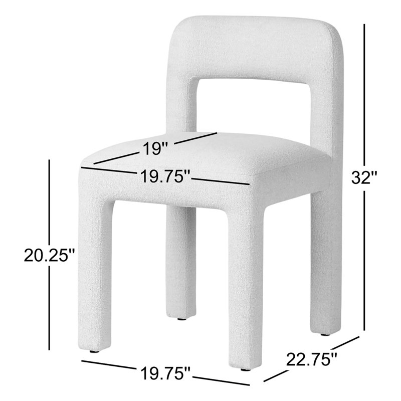 Rodin Dining Chair-Crypton Wayfarer Snow