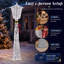 Phare argenté de 5 pi avec 110 lumières blanches DEL, décoration classique de Noël à brancher-1044613805