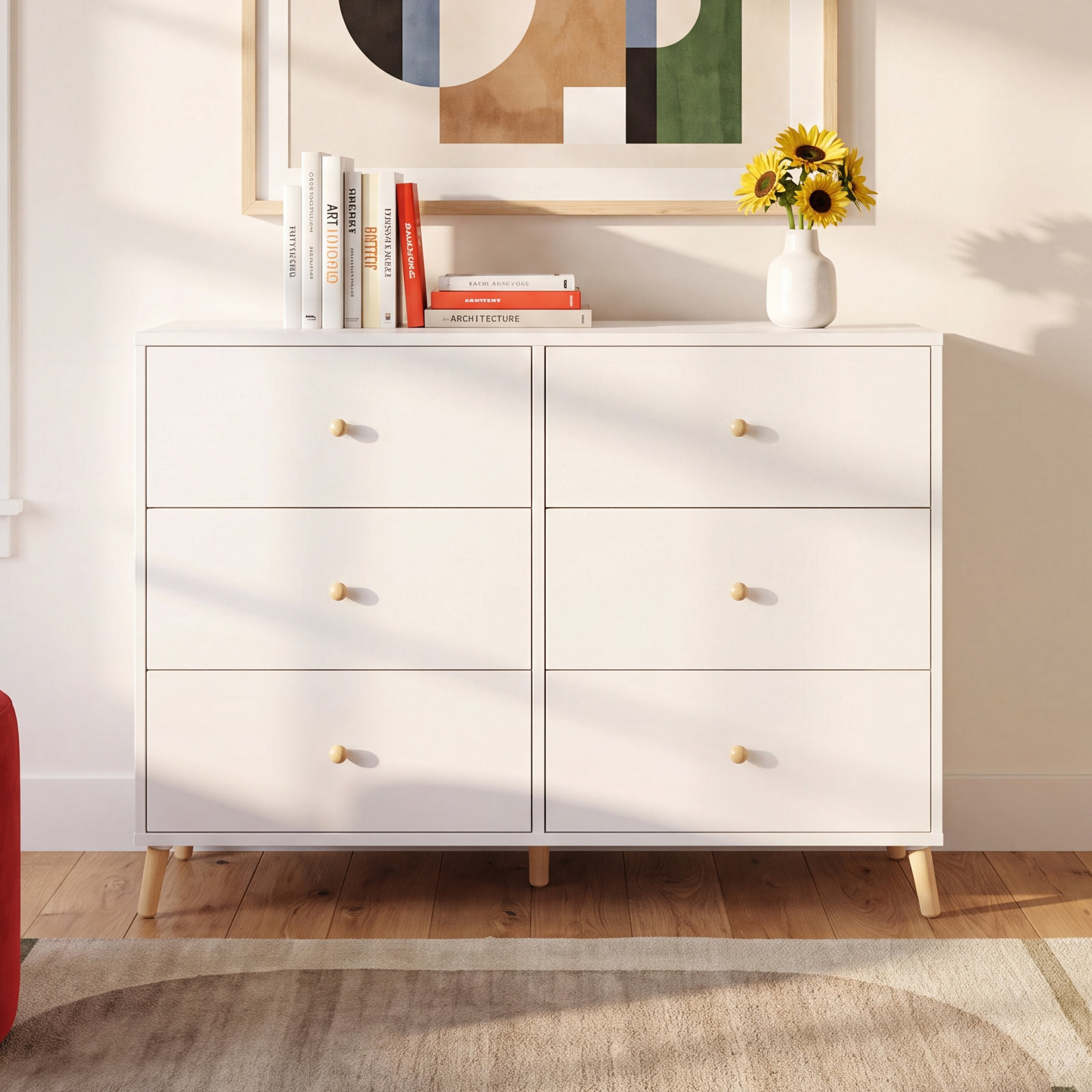 Delta Children Essex 6 Drawer Dresser, White