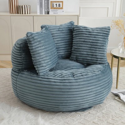 Grande chaise en velours côtelé avec bourre