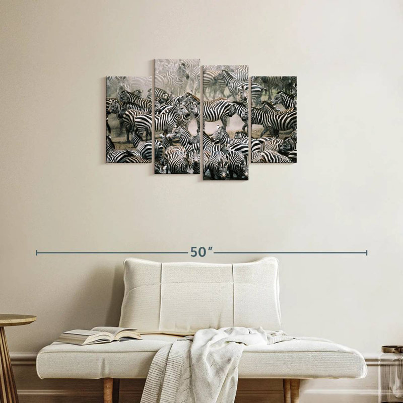 Brampt Zebra Herd, 22" H x 36" W