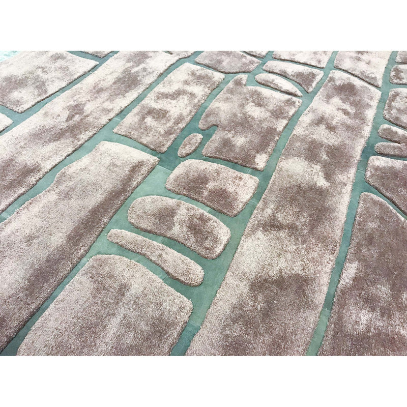 Abstract Area Rug in Brown