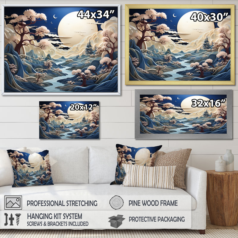 Marytza " Glacier Arctic Whispers I ", Cadre naturel flottant, H 16 po x l 32 po x P 1 po