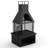 Tapered Iron Wood Burning Outdoor Fireplace