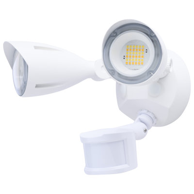 20 Watt LED Dual Bullet Head with Motion Sensor Security Flood Light 3000K/4000K/5000K CCT  Dusk to Dawn