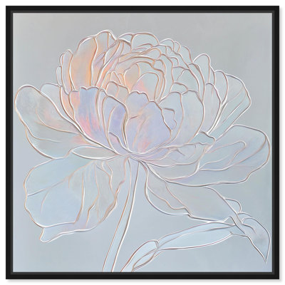 «Embossed Flower I Canvas Elegant Floral Decor» par Art Remedy