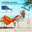 Fauteuil inclinable pour l'extérieur, chaise longue pour patio, chaise de bronzage pliante avec abat-jour, bleu