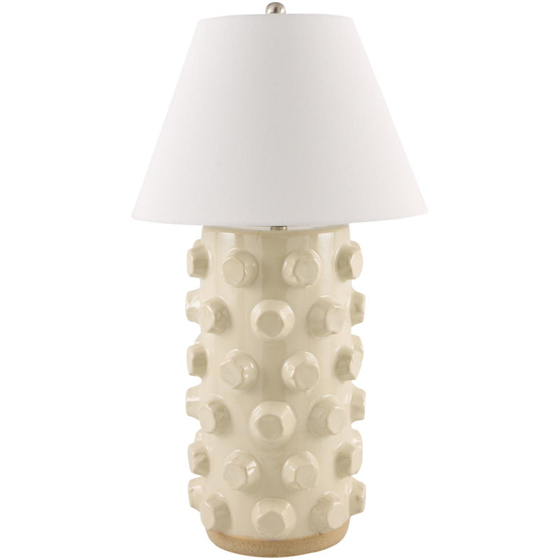 Lampe de table Lousine, Crème, crème