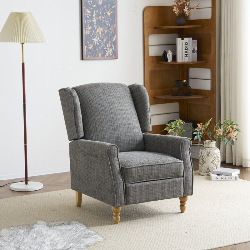 Ozvaldo 70cm Wide Wing Chair Recliner, Grey
