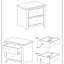 Chambre à coucher Table de chevet 1X Table de chevet 2 tiroirs en bois de couleur blanche