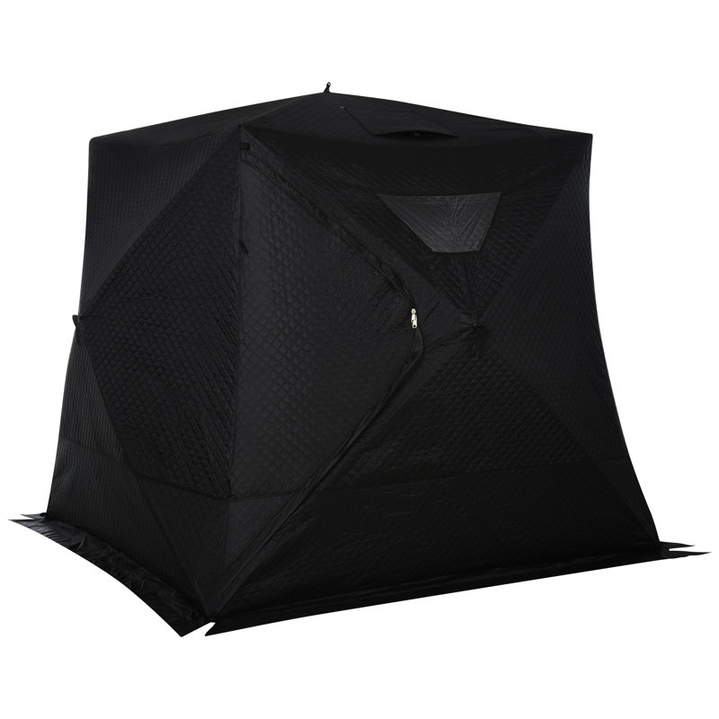 Tente portable pour 4 personnes avec fenêtres d’aération avec sac de transport
