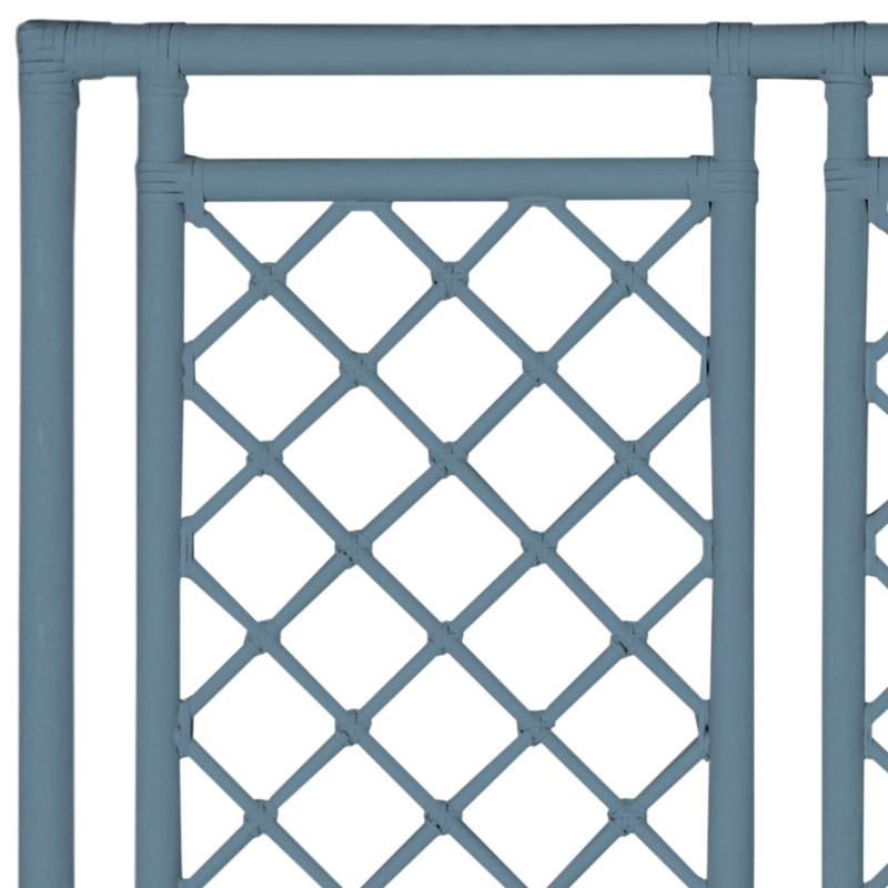 X And Diamond Open-Frame Headboard, Twin, Light Blue